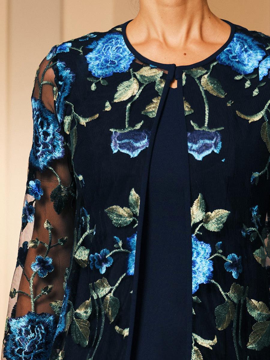 Mid-Length Floral Lace Jacket