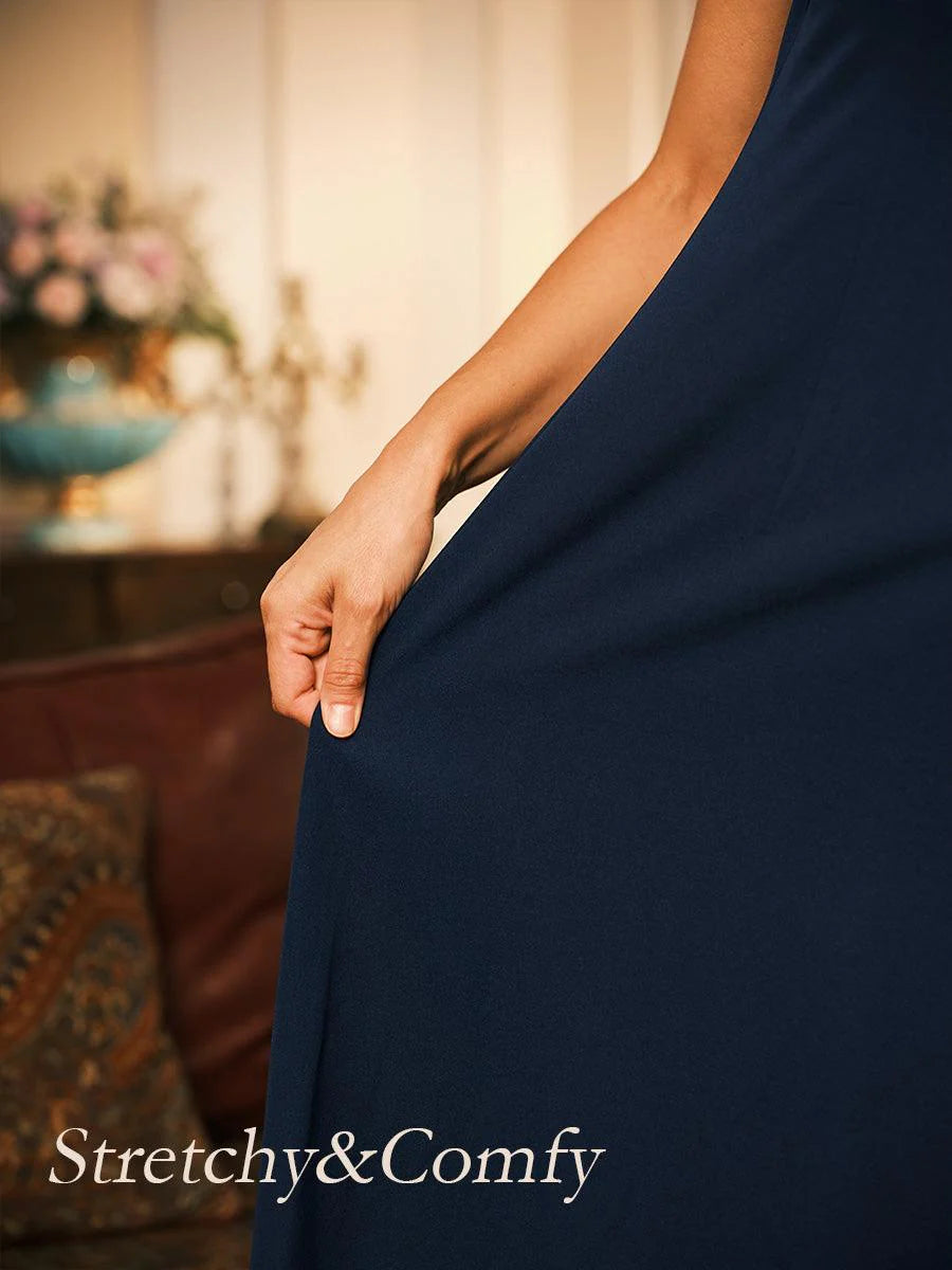 Elegant Sleeveless A-Line Midi Dress