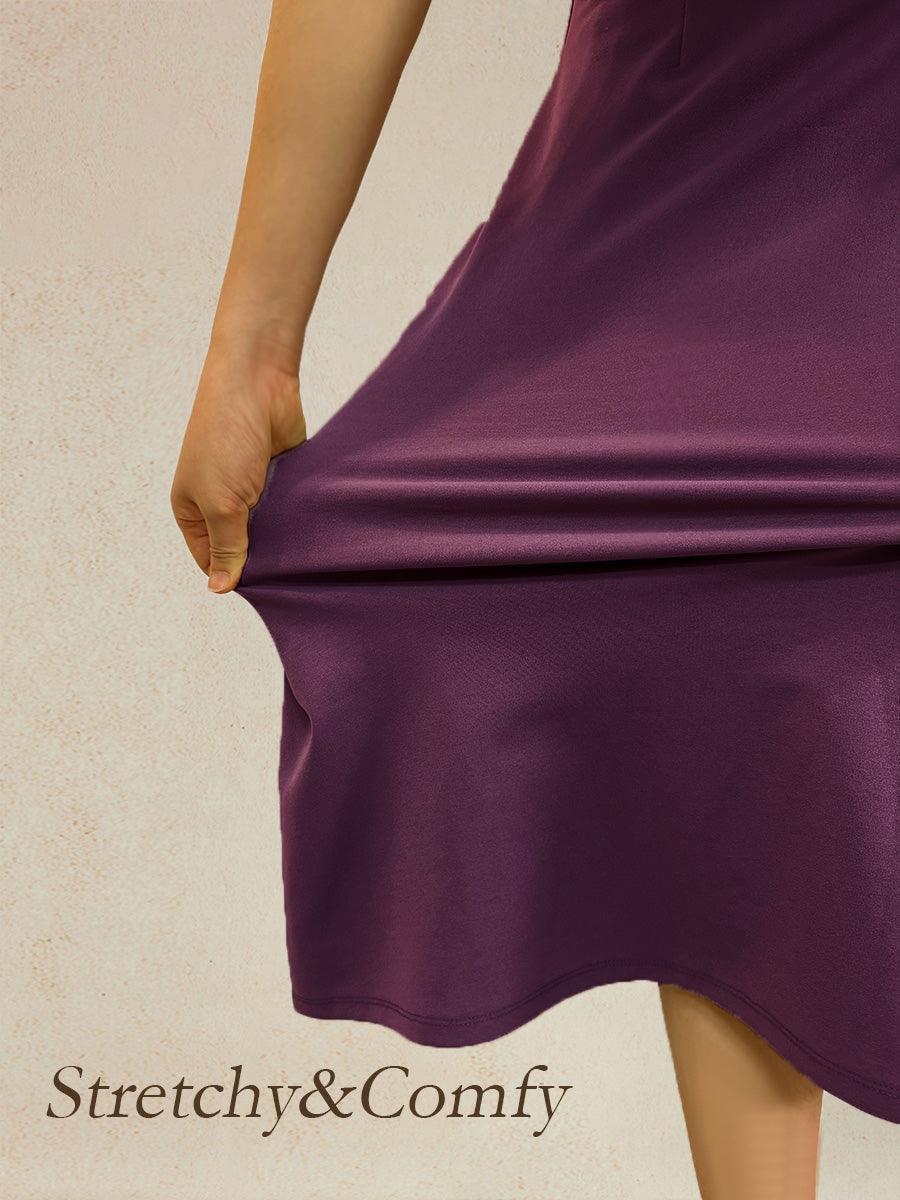 Elegant Sleeveless A-Line Midi Dress