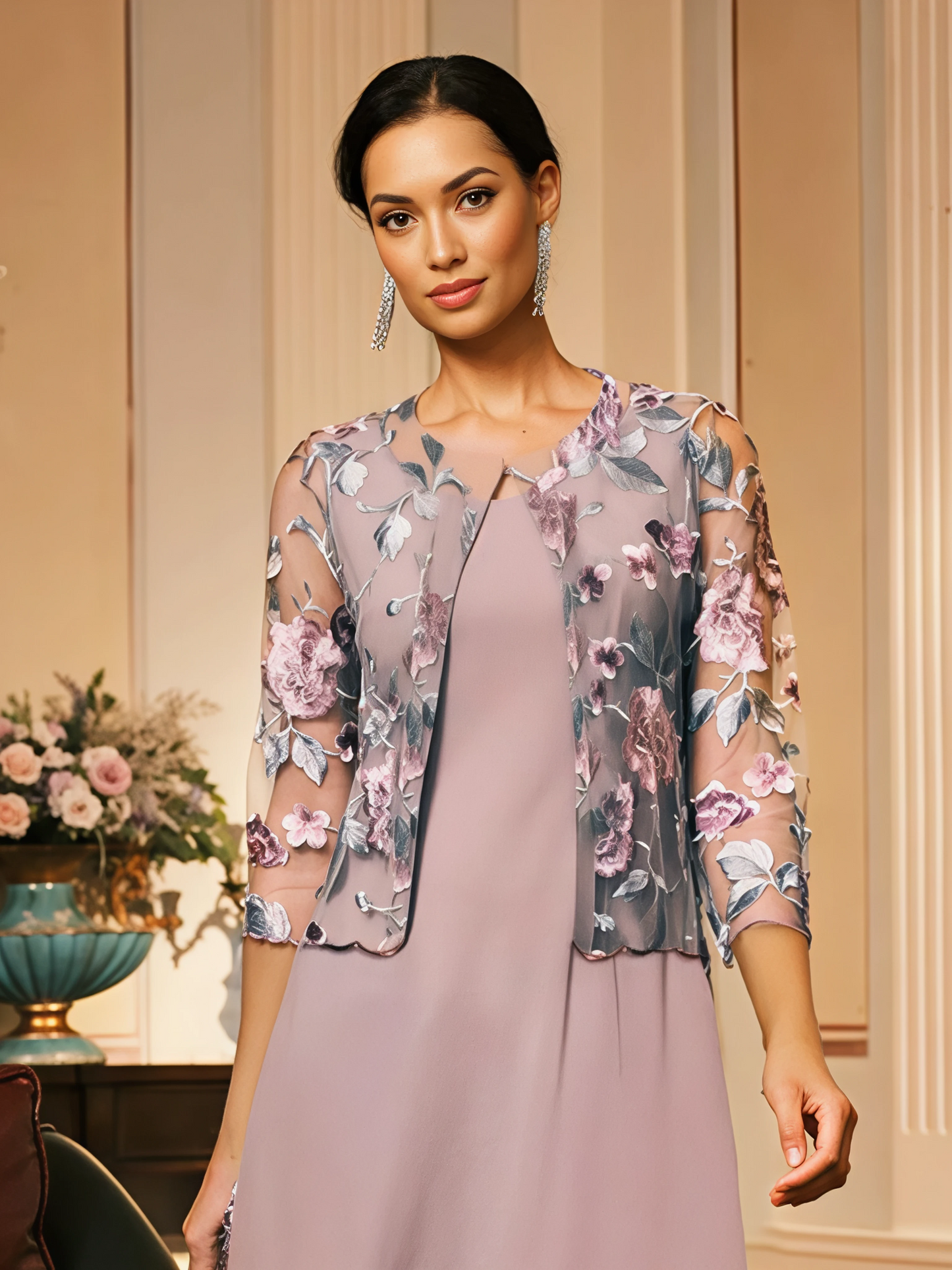 Short Floral Lace Jacket
