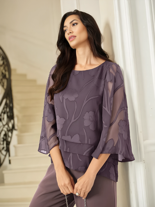 Chiffon Floral Layered Blouse