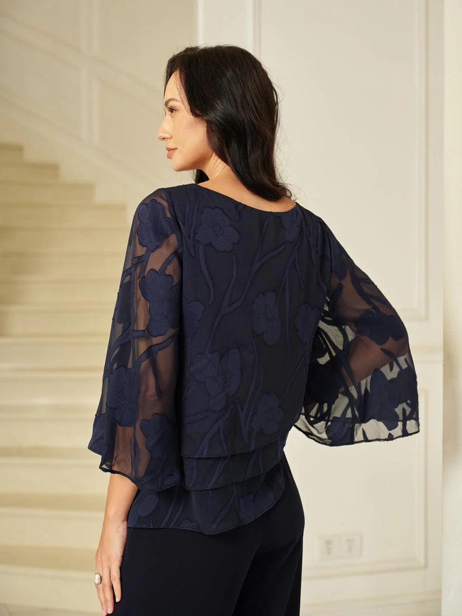 Chiffon Floral Layered Blouse