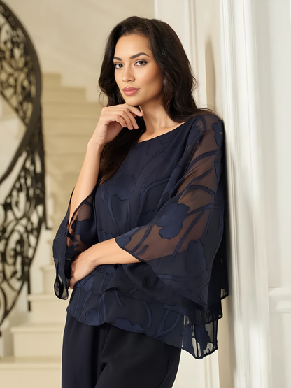 Chiffon Floral Layered Blouse