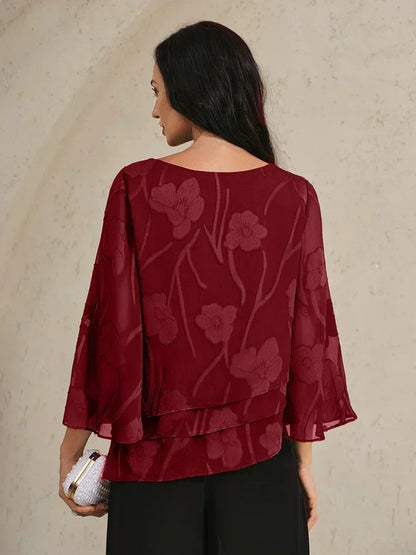 Chiffon Floral Layered Blouse