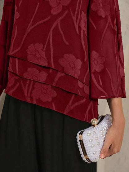 Chiffon Floral Layered Blouse