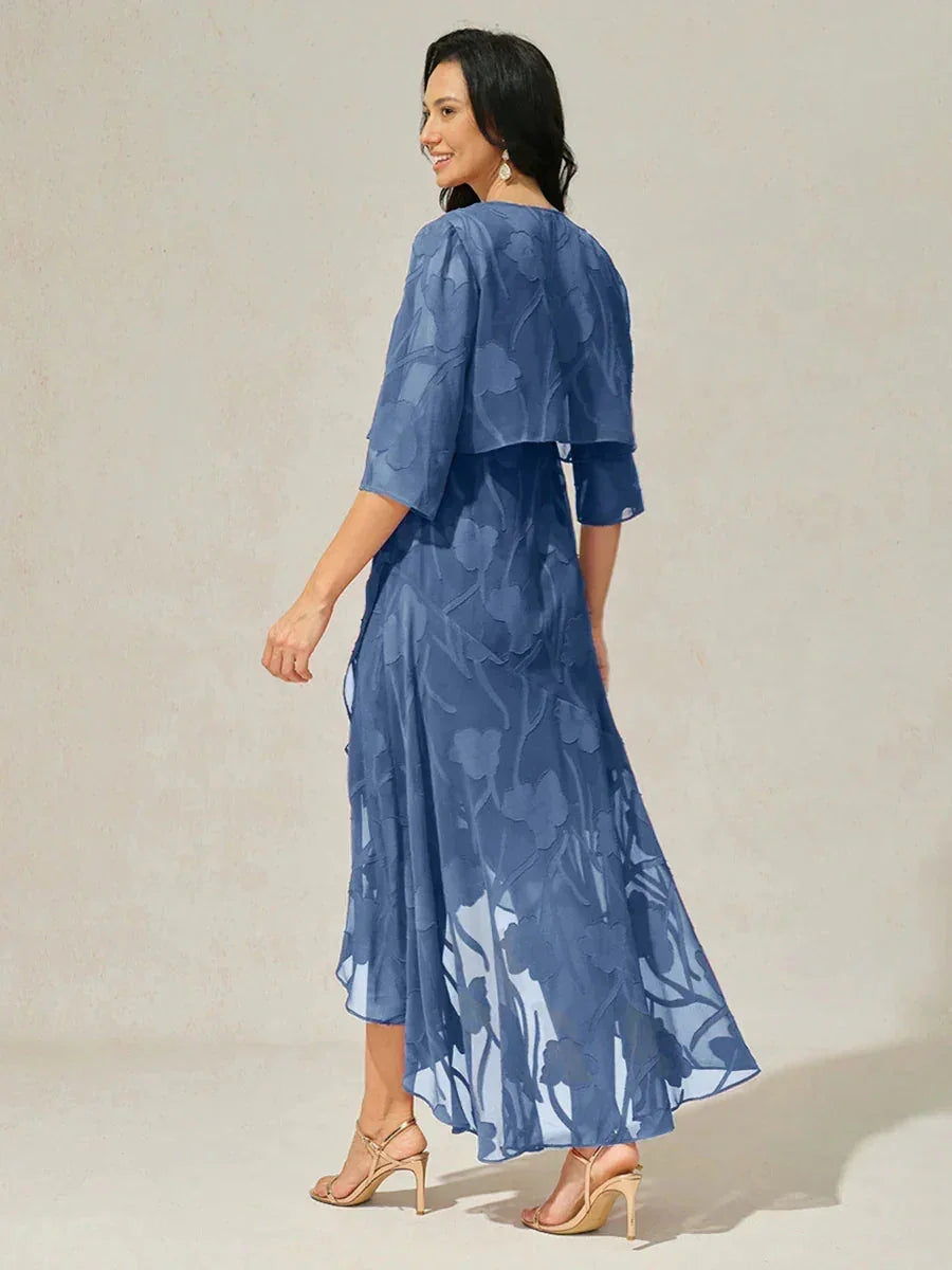 Floral Burnout Chiffon 3/4 Sleeve Shrug