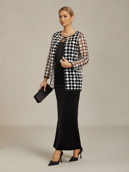 Geometric Polka Dot Embroidered Lace Jacket