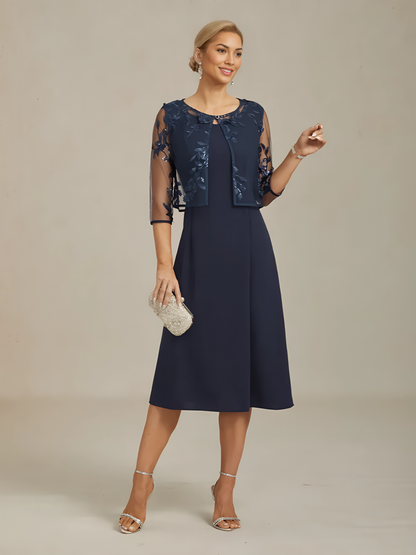 Mesh Lace Jacket with 3D Floral Embellishments