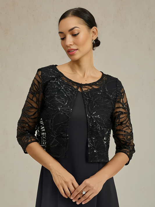 Sequin Embroidered Lace Jacket