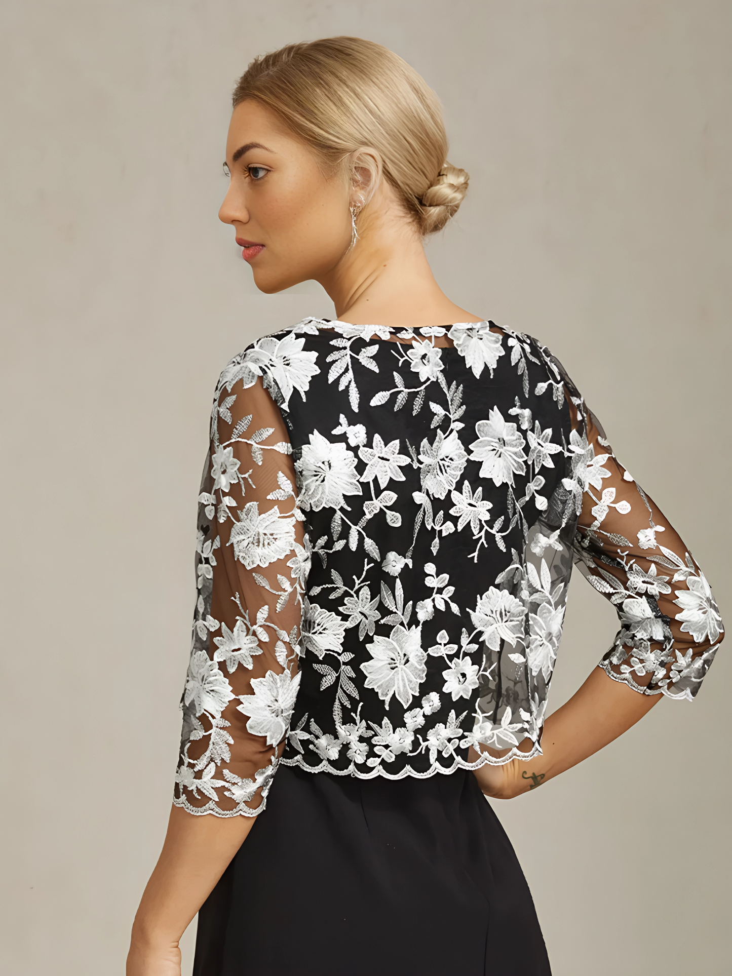 Short Floral Lace Jacket